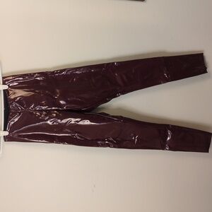 Commando Liquid Vinyl Faux Patent Leather Perfect Control Leggings Merlot